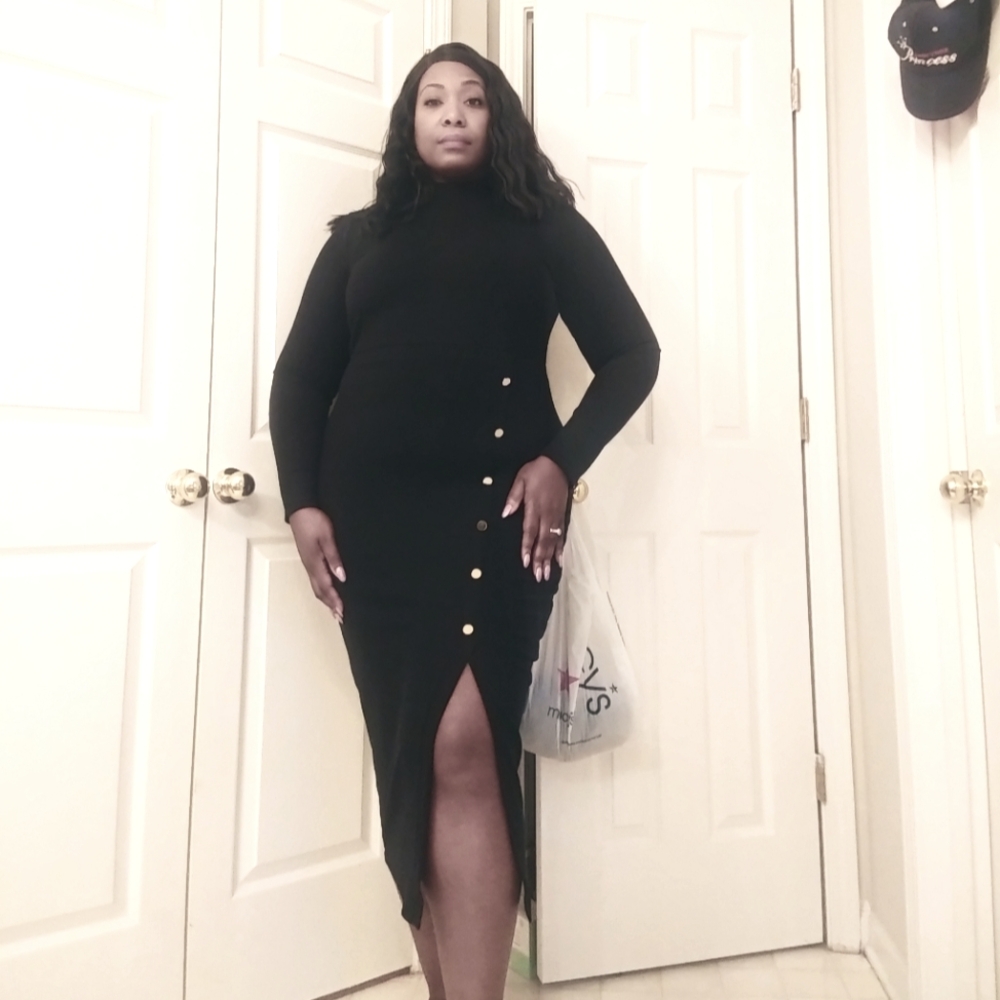 Rib knit Midi Dress